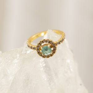 Anel Esmeralda Halo Lumina
